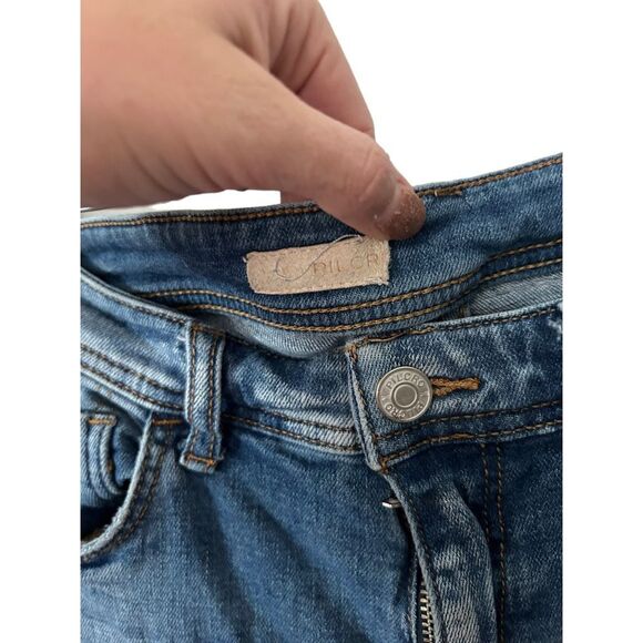 Pilcro and the Letterpress Ripped Slim Boyfriend Crop Jeans Blue Size 27 - Picture 5 of 14